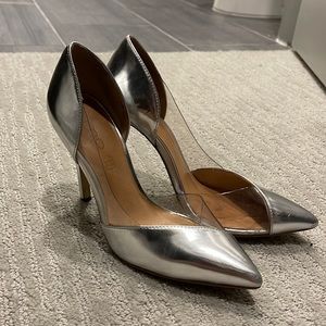 Metallic grey Aldo heels